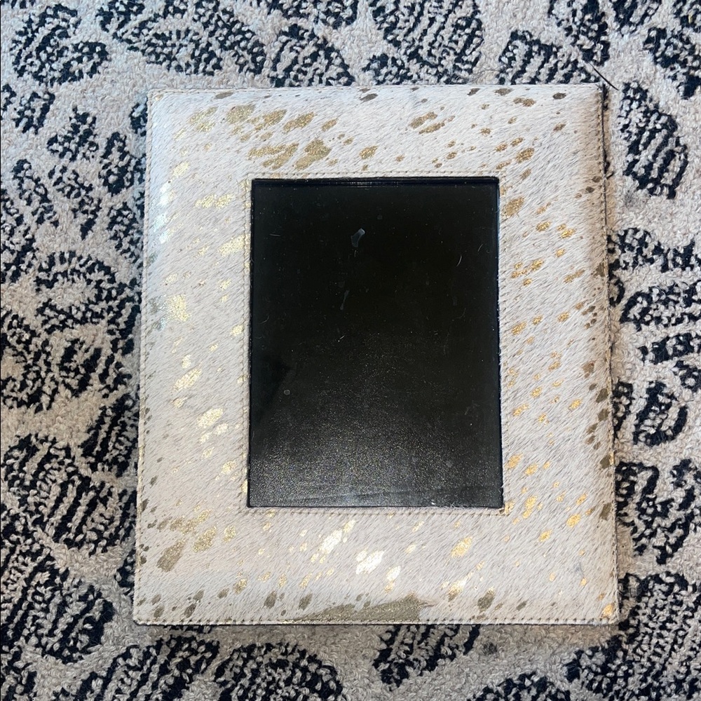 Arhaus Elegant White and Gold Photo Frame
